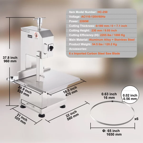kommerzielle fleisch knochen sägemaschine 2200 w 1000 kg/h