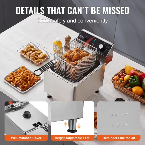 kommerzielle fritteuse 9l 3100w