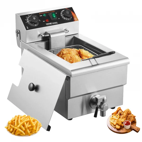 kommerzielle fritteuse 9l mit timer 1500w
