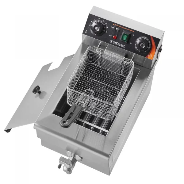 kommerzielle fritteuse 9l mit timer 1500w