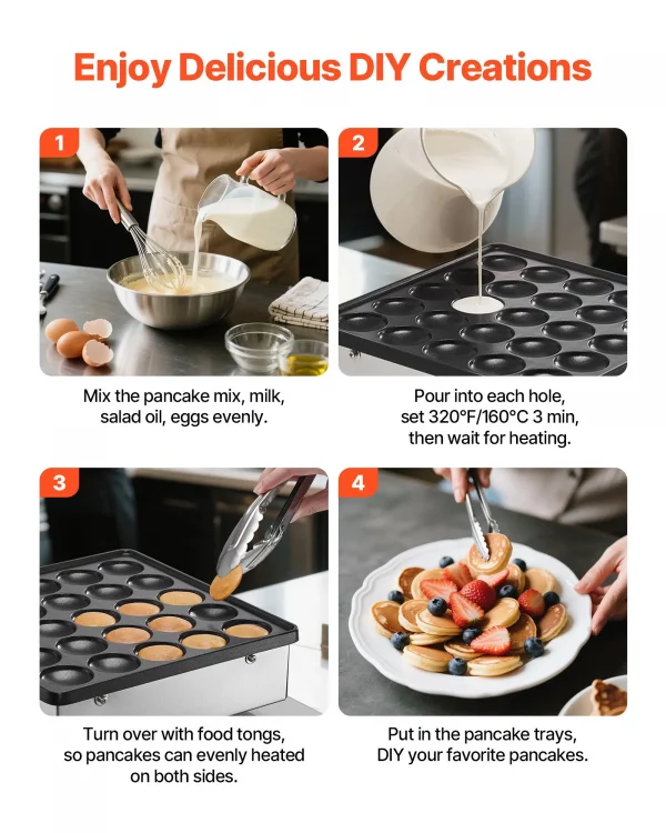 pfannkuchenmaker poffertjes grill 25 dutch pancakes gleichzeitig