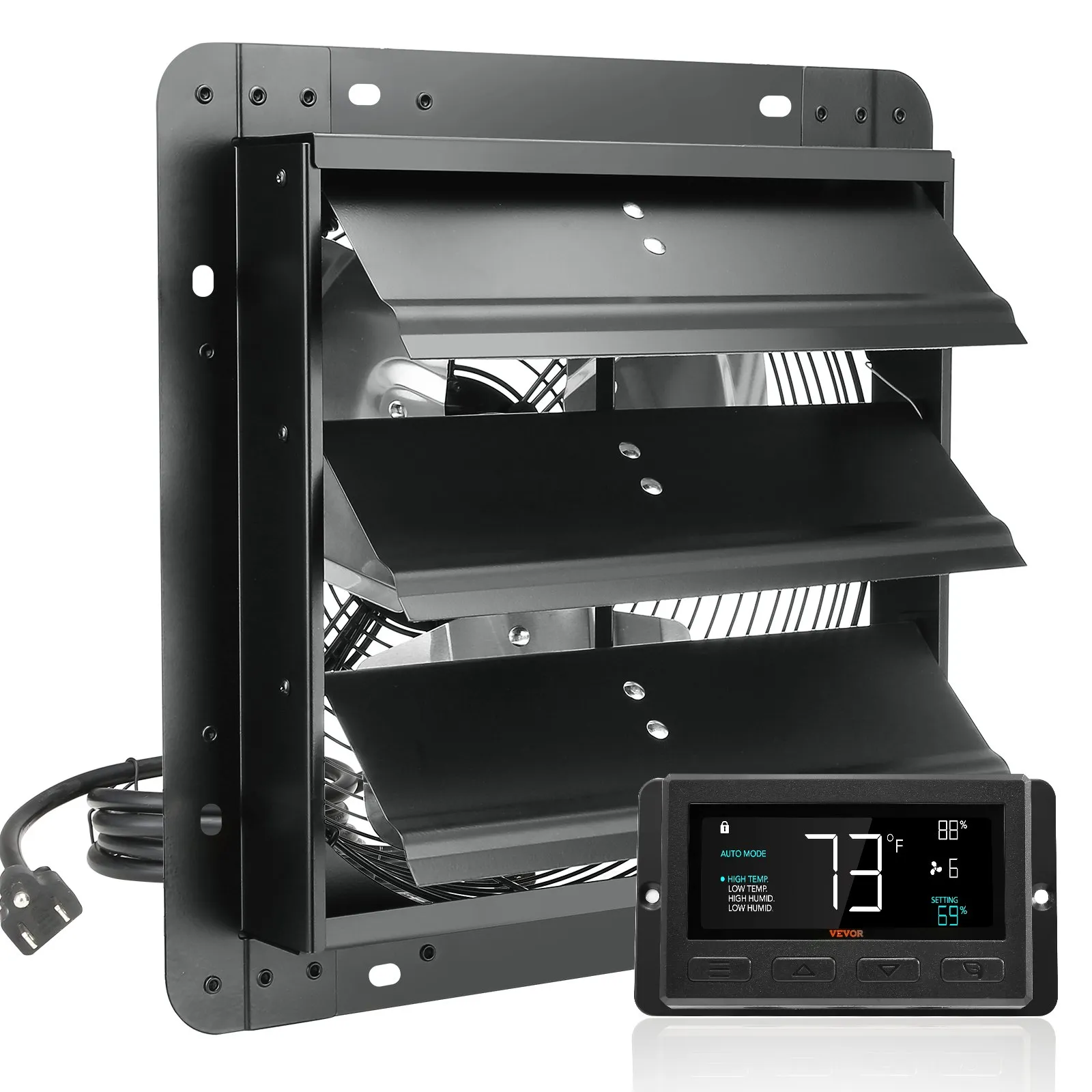 abluftventilator 305 mm mit temperatur & feuchtigkeitsregler abluftventilator 305 mm mit temperatur & feuchtigkeitsregler