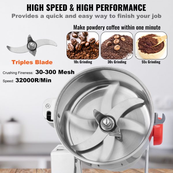 elektrische getreidemühle 2 kg, 3400 w