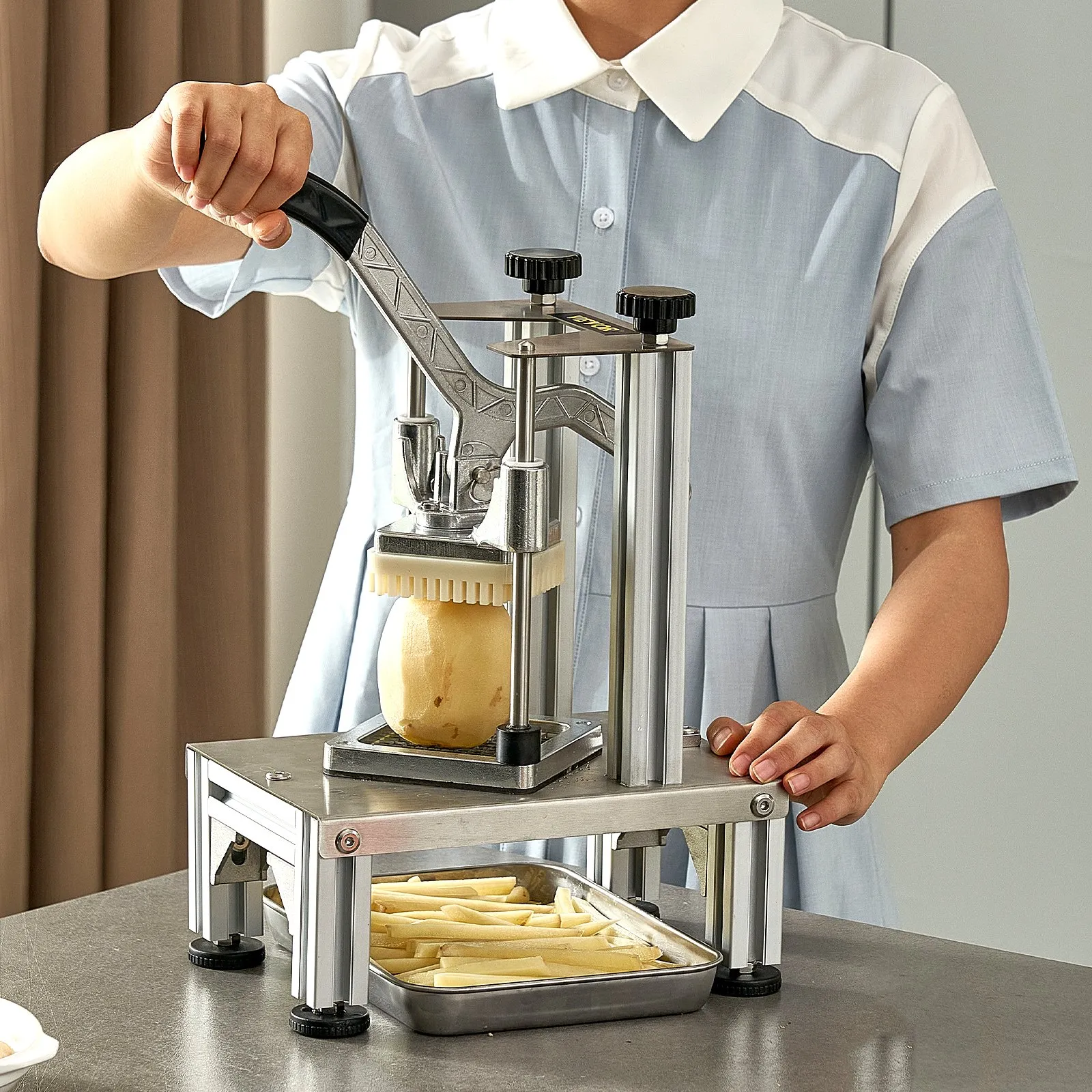 kartoffelschneider edelstahl pommes frites schneider 4 klingen gemüseschneider kartoffelschneider edelstahl pommes frites schneider 4 klingen gemüseschneider