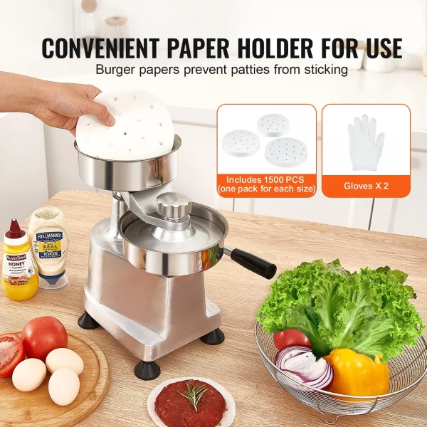 kommerzielle burgerpresse hamburger patty maker 10 / 13 / 15 cm