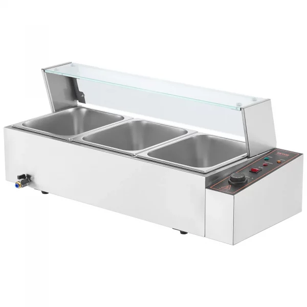 kommerzieller speisenwärmer 3 behälter (8 qt)
