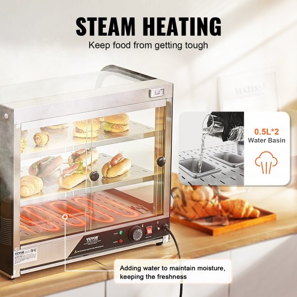 kommerzieller speisenwärmer 850 w 2 stufiger