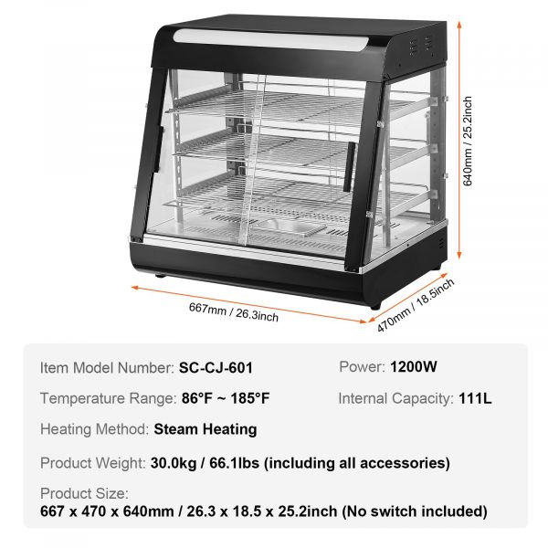 kommerzieller speisenwärmer 1200 w 3 stufiger