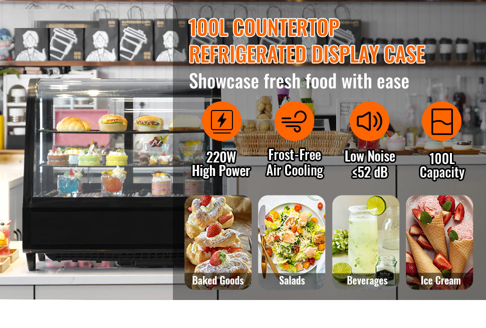 kühlvitrine 100 l – gewerbliche gebäckvitrine & kuchenvitrine mit led kühlvitrine 100 l – gewerbliche gebäckvitrine & kuchenvitrine mit led