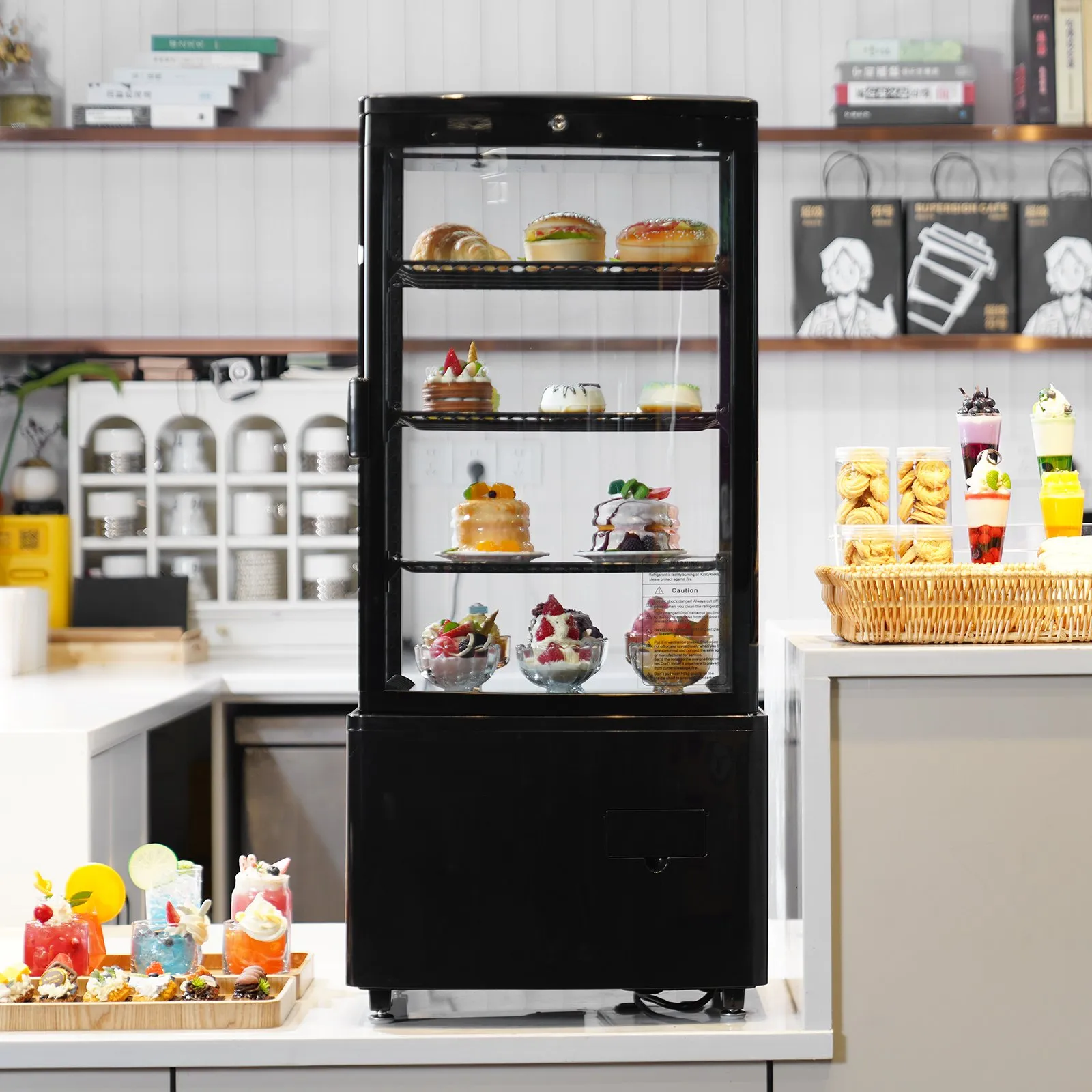 kühlvitrine 85 l – 3 stufige gebäck & bäckereivitrine mit led kühlvitrine 85 l – 3 stufige gebäck & bäckereivitrine mit led