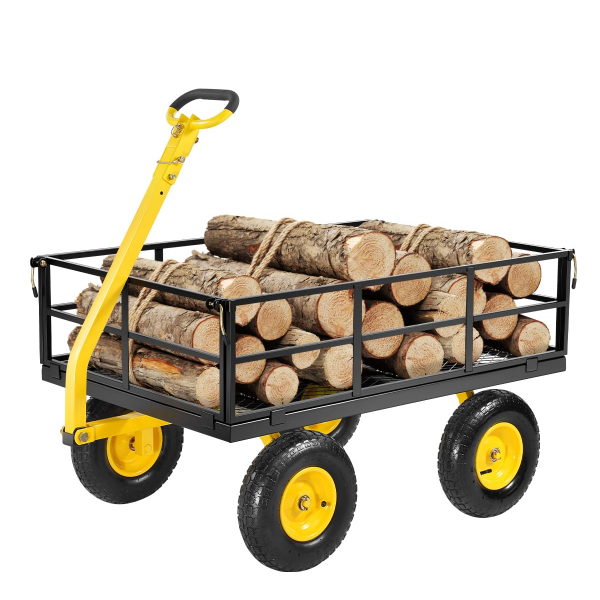 bollerwagen 544 kg, transportwagen gartenwagen gerätewagen gelb