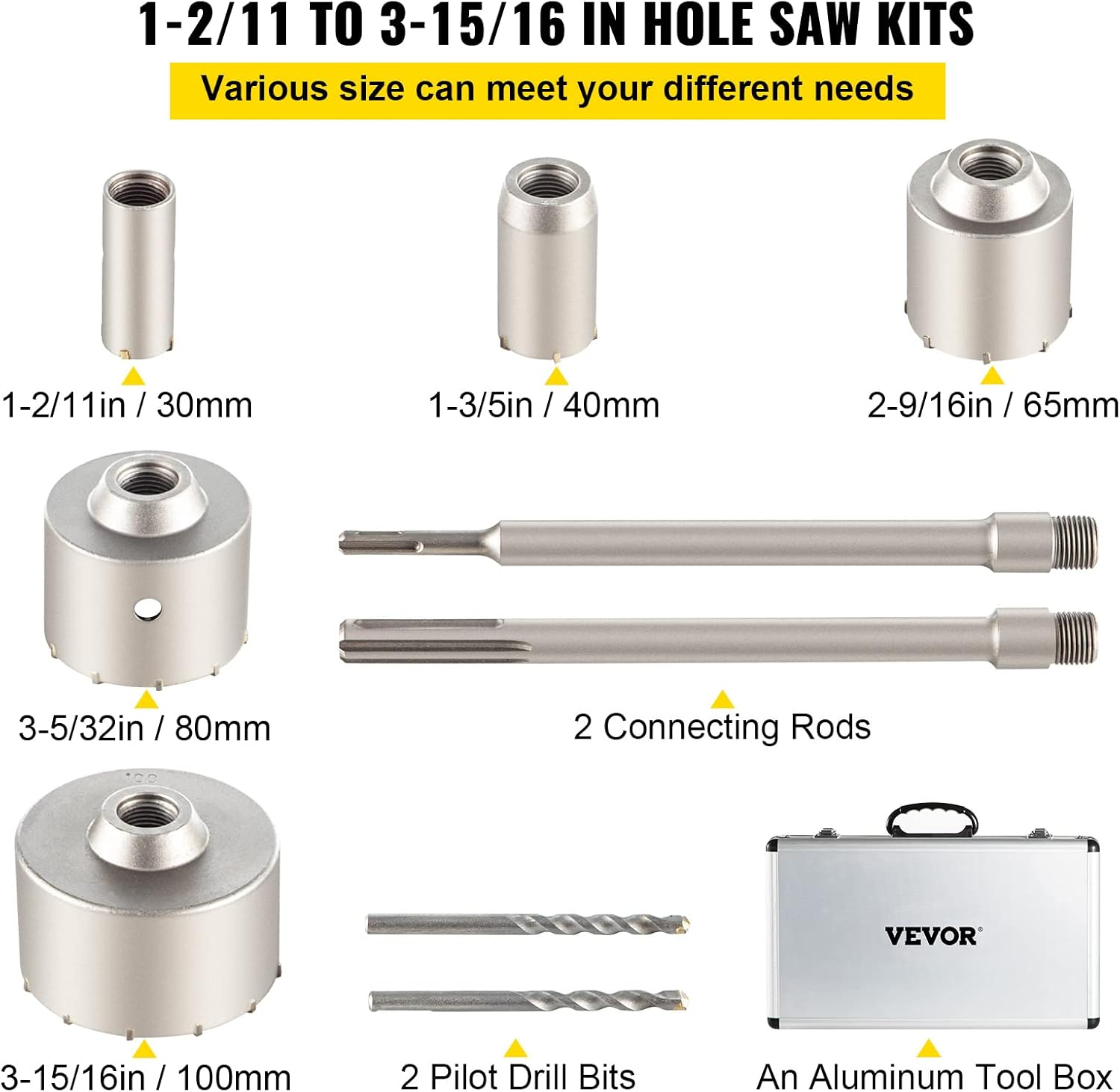 beton bohrkronen 30 100mm set 11 tlg. mit sds plus & max adapter dosensenker beton bohrkronen 30 100mm set 11 tlg. mit sds plus & max adapter dosensenker