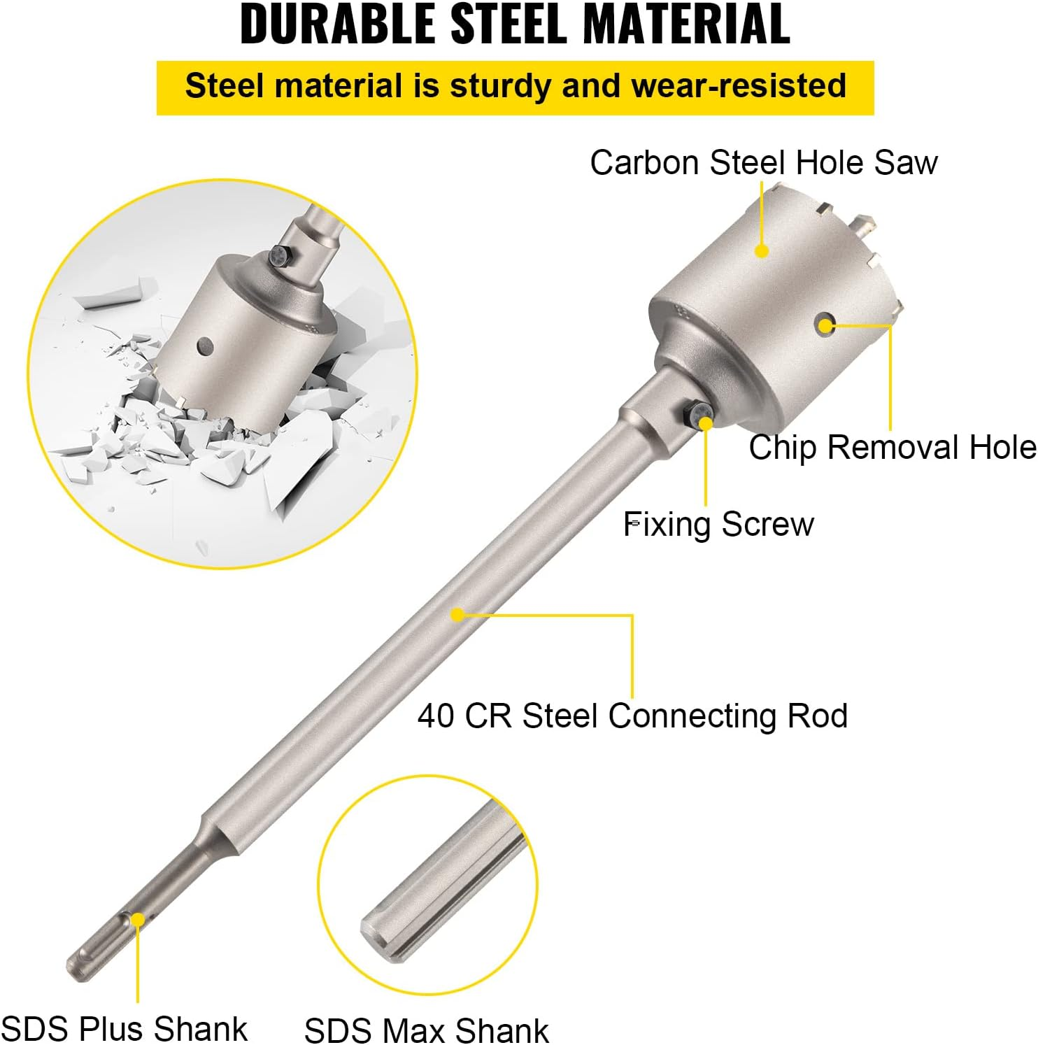 beton bohrkronen 30 100mm set 11 tlg. mit sds plus & max adapter dosensenker beton bohrkronen 30 100mm set 11 tlg. mit sds plus & max adapter dosensenker