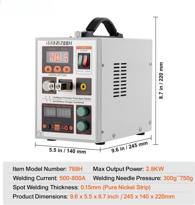 akku punktschweißgerät 788h 2,8kw pulsschweißer für 18650 lithium akkupacks mit led display akku punktschweißgerät 788h 2,8kw pulsschweißer für 18650 lithium akkupacks mit led display
