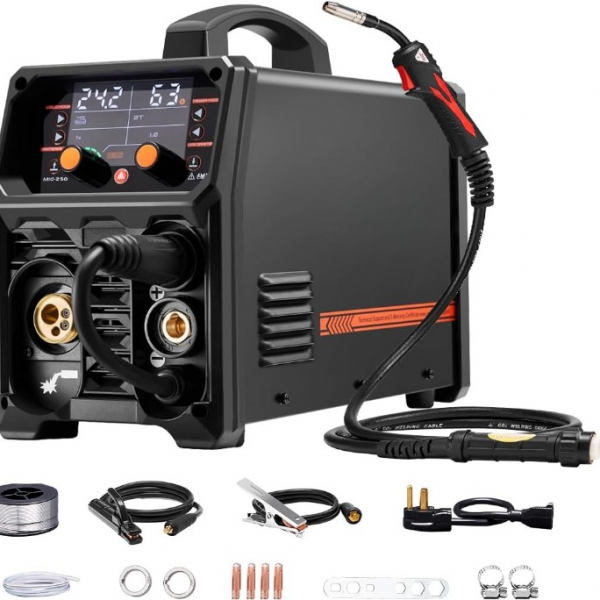 5 in 1 profi schweißgerät 250a mig tig mma, pulse synergisch, 8,2kva, igbt inverter