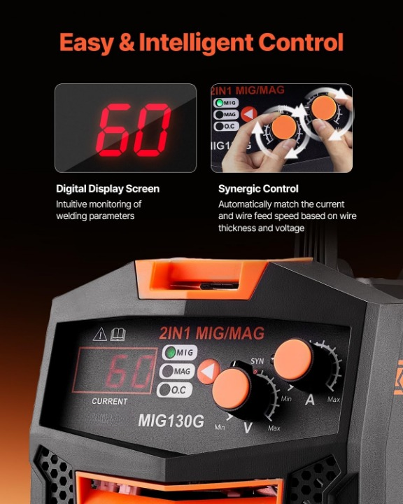mig schweißgerät 130a 2in1 gas & fülldraht, schweißtechnik für werkstatt, hobby & handwerk mig schweißgerät 130a 2in1 gas & fülldraht, schweißtechnik für werkstatt, hobby & handwerk