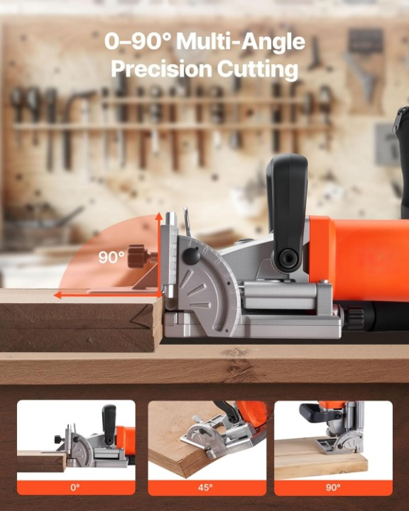 flachdübelfräse nutfräse 760 w lamellenfräse 6 tiefeneinstellungen 0 90° winkelverstellung flachdübelfräse nutfräse 760 w lamellenfräse 6 tiefeneinstellungen 0 90° winkelverstellung