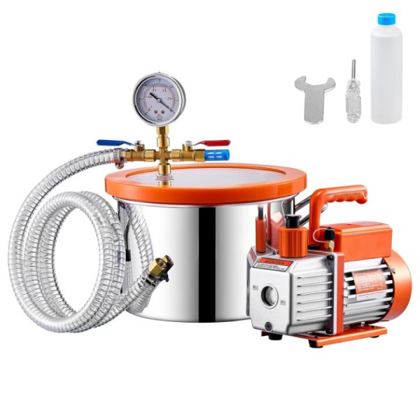 profi vakuumpumpe mit 5,68l vakuumkammer unterdruckpumpe vacuum pump kit