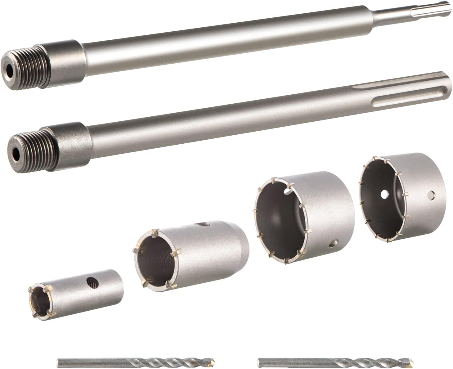 beton bohrkronen 30 100mm set 11 tlg. mit sds plus & max adapter dosensenker beton bohrkronen 30 100mm set 11 tlg. mit sds plus & max adapter dosensenker