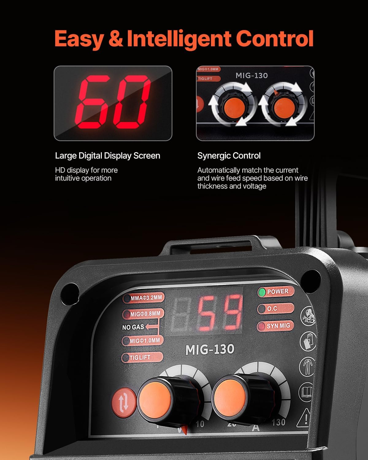 3in1 schweißgerät 135a mig/mma/tig, maximale vielseitigkeit drei professionelle schweißverfahren in einem kompakten gerät 3in1 schweißgerät 135a mig/mma/tig, maximale vielseitigkeit drei professionelle schweißverfahren in einem kompakten gerät