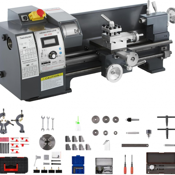 profi drehmaschine 1100 w metalldrehmaschine präzision drehbank 200x400 mm