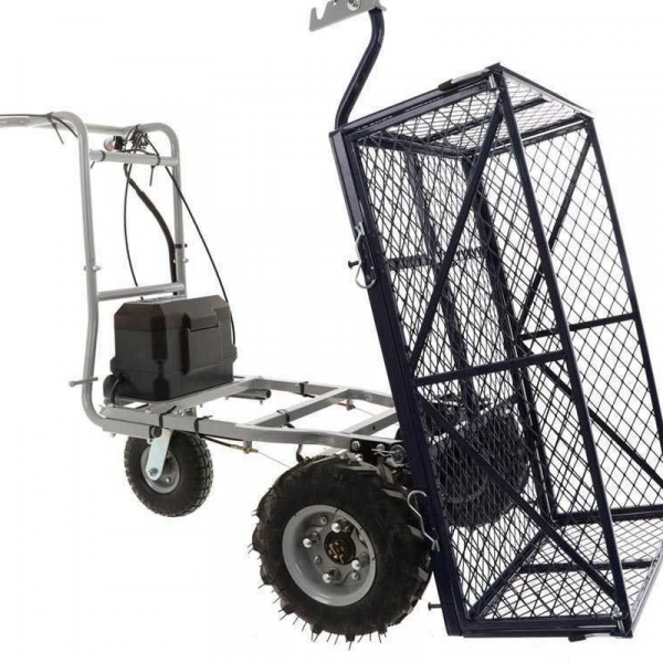 akku schubkarre 48v 500w motorschubkarre 230 kg ausziehbare bordwände