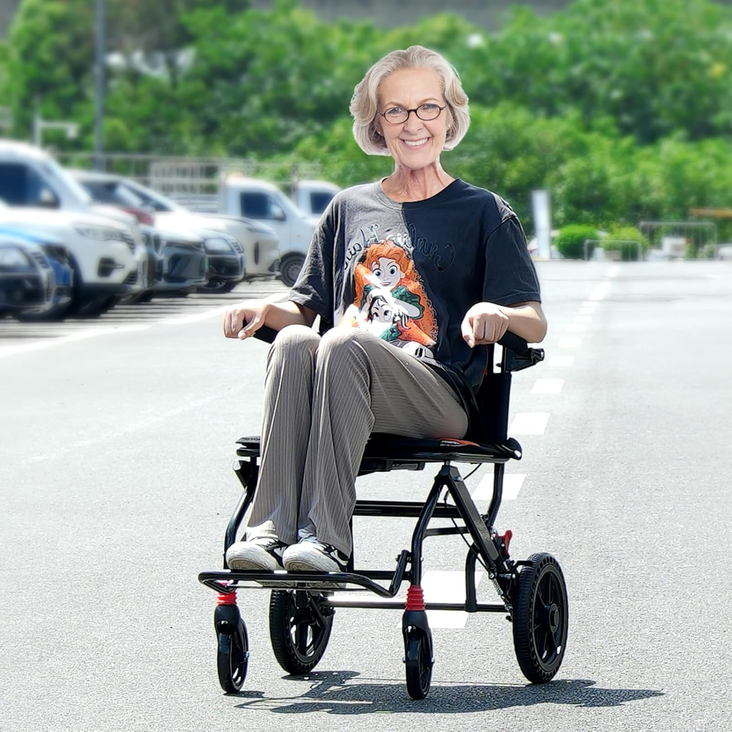 faltbarer transportrollstuhl 915 × 580 × 912 mm aluminium 100 kg rollhilfe faltbarer transportrollstuhl 915 × 580 × 912 mm aluminium 100 kg rollhilfe