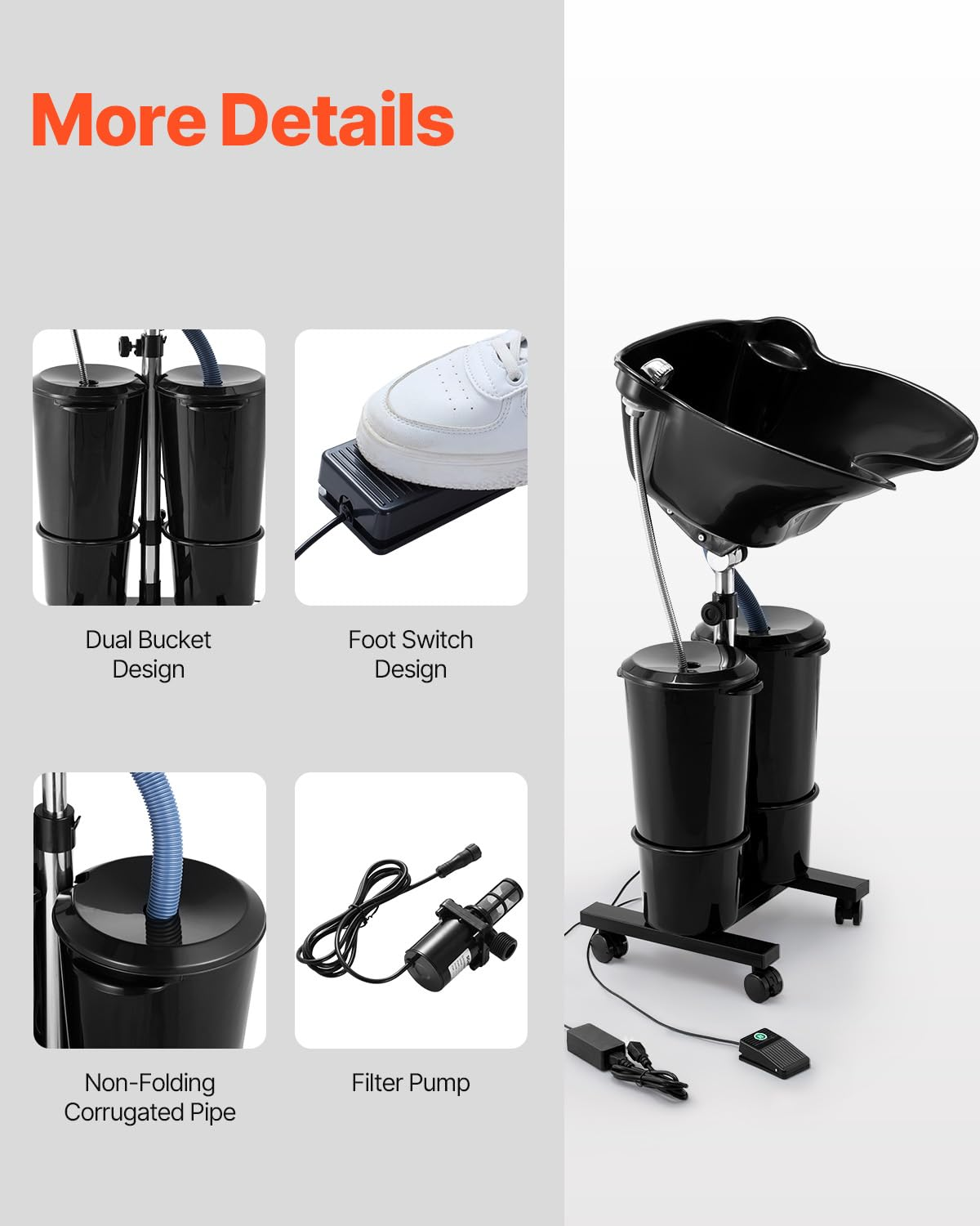 waschbecken haarwaschwanne mit pumpe winkelverstellbarer rückwärtswaschbecken waschbecken haarwaschwanne mit pumpe winkelverstellbarer rückwärtswaschbecken