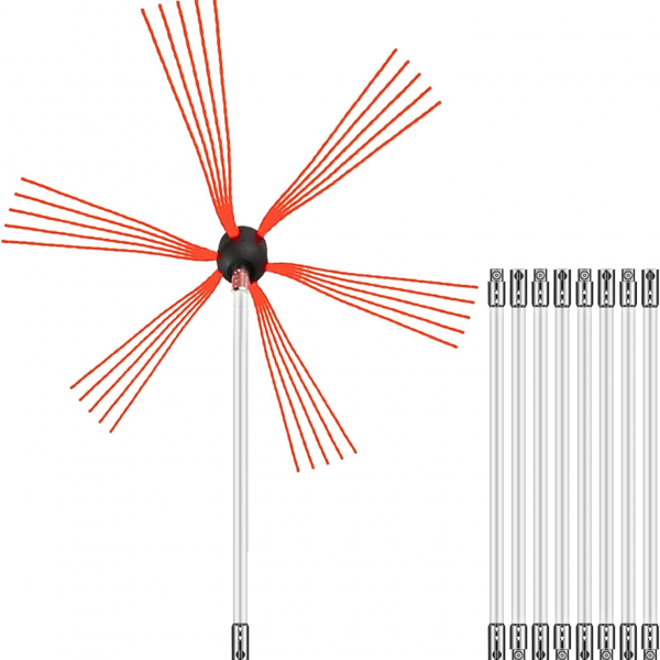 schornsteinbürste 9 m kaminbesen nylon schornsteinfeger reinigungsset