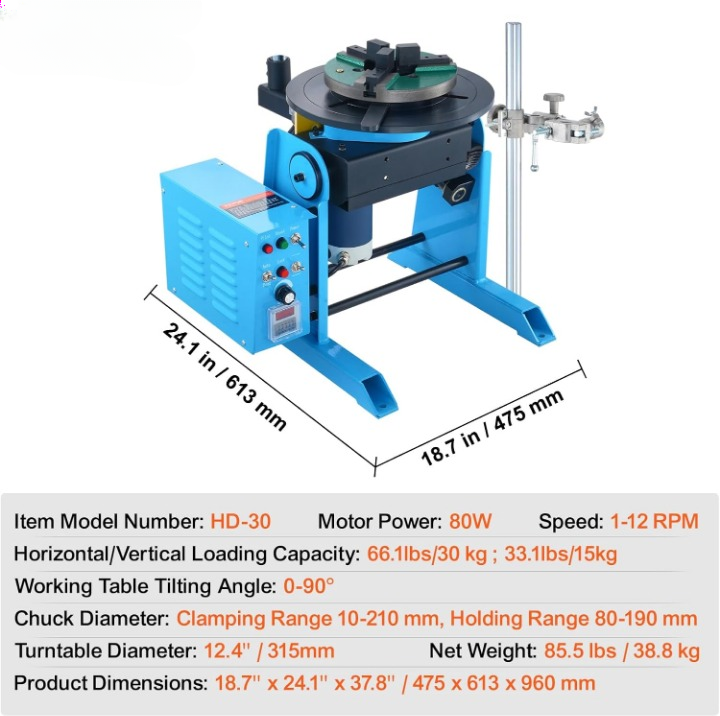 profi schweißdrehtisch präziser schweißpositionierer 1 12 u/min drehtisch 0 90° profi schweißdrehtisch präziser schweißpositionierer 1 12 u/min drehtisch 0 90°