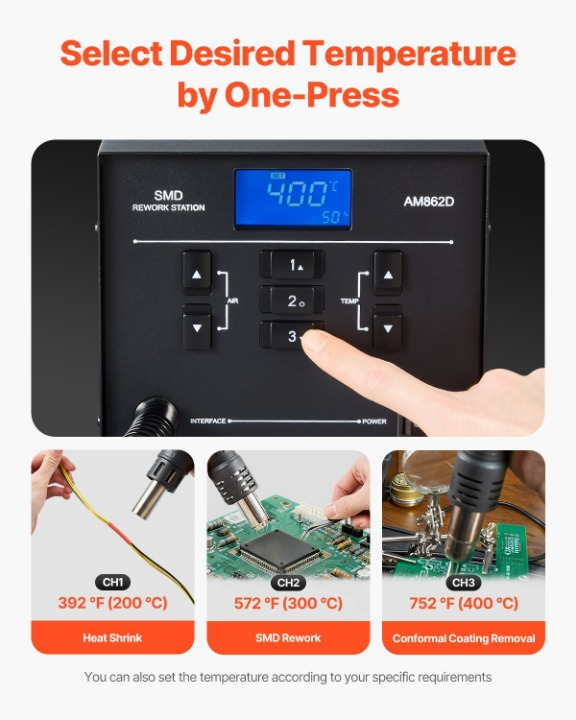 heißluft reworkstation 1000w led smd nacharbeitsstation 100 480℃ heißluft reworkstation 1000w led smd nacharbeitsstation 100 480℃