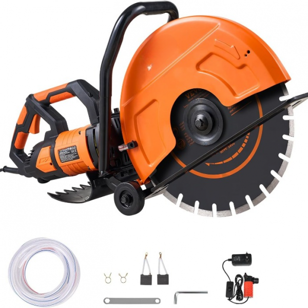 betonsäge 2800 w 406 mm trennschneider nass/trocken + wasserpumpe