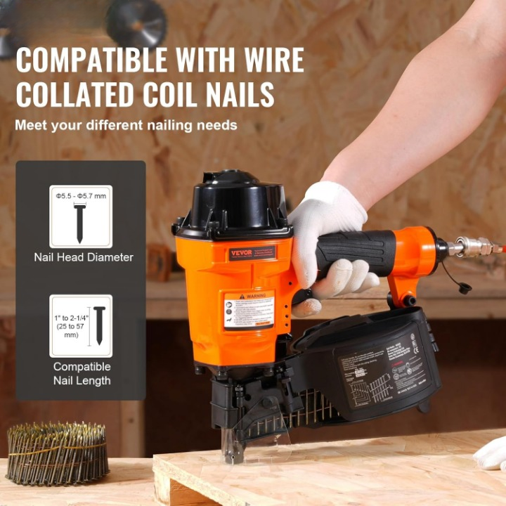 pneumatischer nagler 25–57 mm druckluft tacker coil nagelpistole de pneumatischer nagler 25–57 mm druckluft tacker coil nagelpistole de