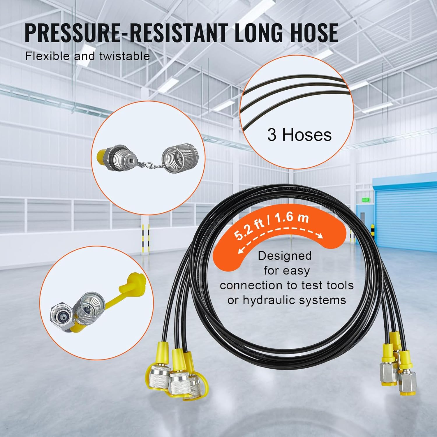 hydraulikdruck testset 250/400/600 bar 3 manometer 6 11 kupplungen 3 schläuche hydraulikdruck testset 250/400/600 bar 3 manometer 6 11 kupplungen 3 schläuche