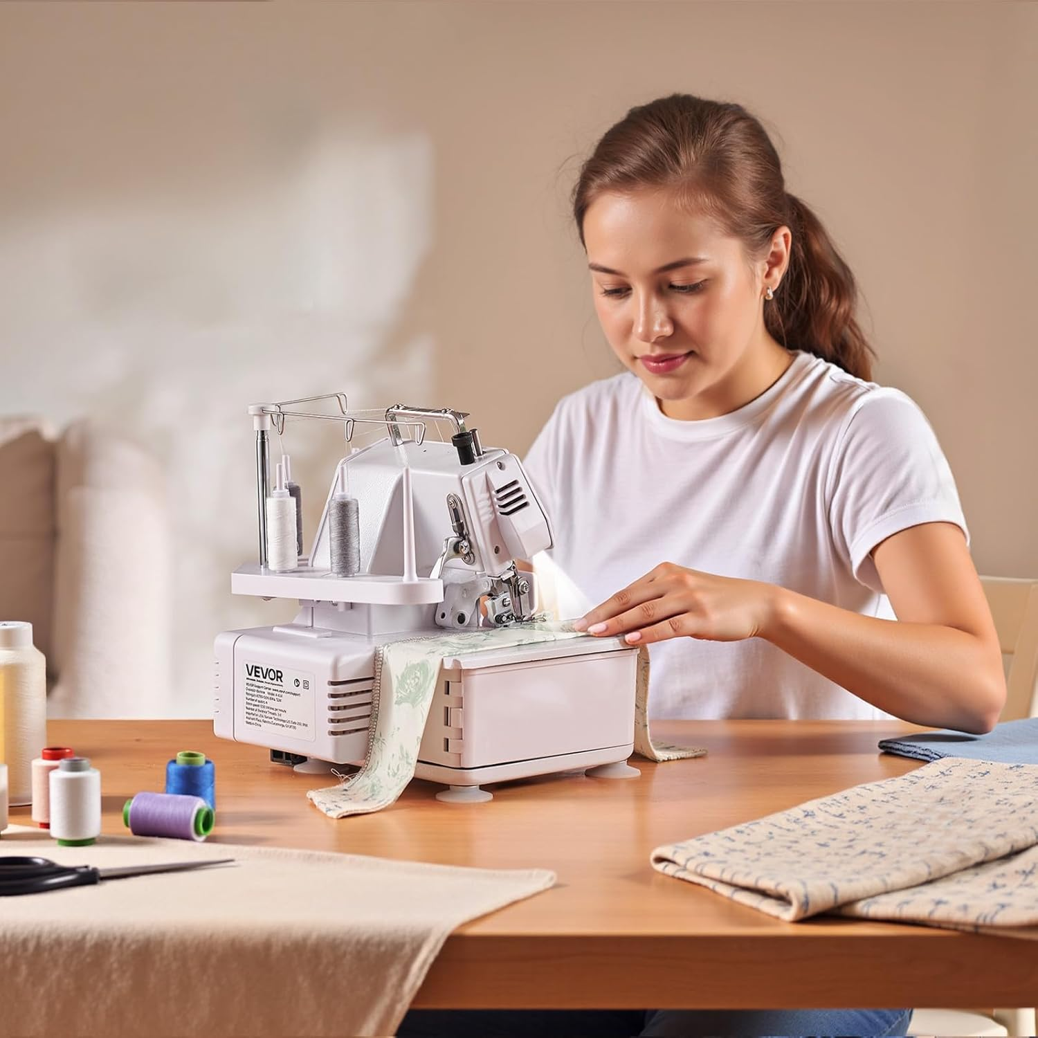 overlock nähmaschine 1250 stiche/min 3 4 faden led metallrahmen profi haushaltsgerät overlock nähmaschine 1250 stiche/min 3 4 faden led metallrahmen profi haushaltsgerät