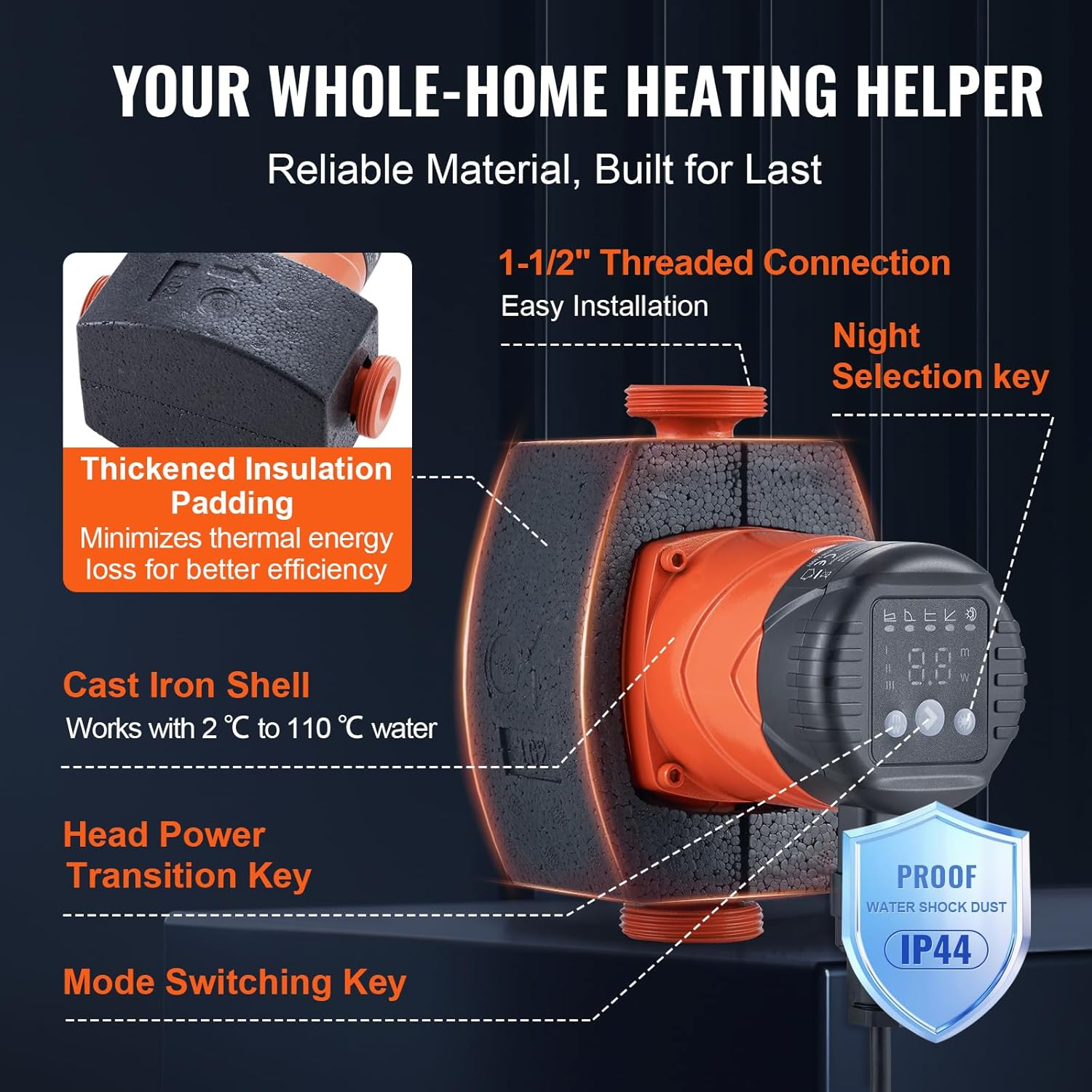 heizungspumpe umwälzpumpe 50 l/min 4 m 220 v gusseisen heizung boiler de heizungspumpe umwälzpumpe 50 l/min 4 m 220 v gusseisen heizung boiler de