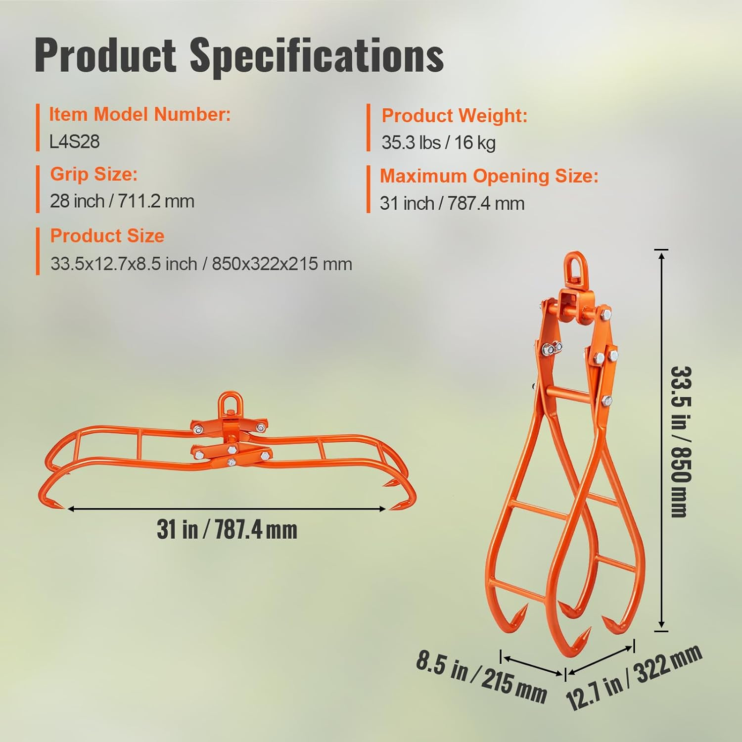holzkrallenhaken 28″ de | 4 klauen holzgreifer 1000 kg forstzange traktor atv holzkrallenhaken 28″ de | 4 klauen holzgreifer 1000 kg forstzange traktor atv