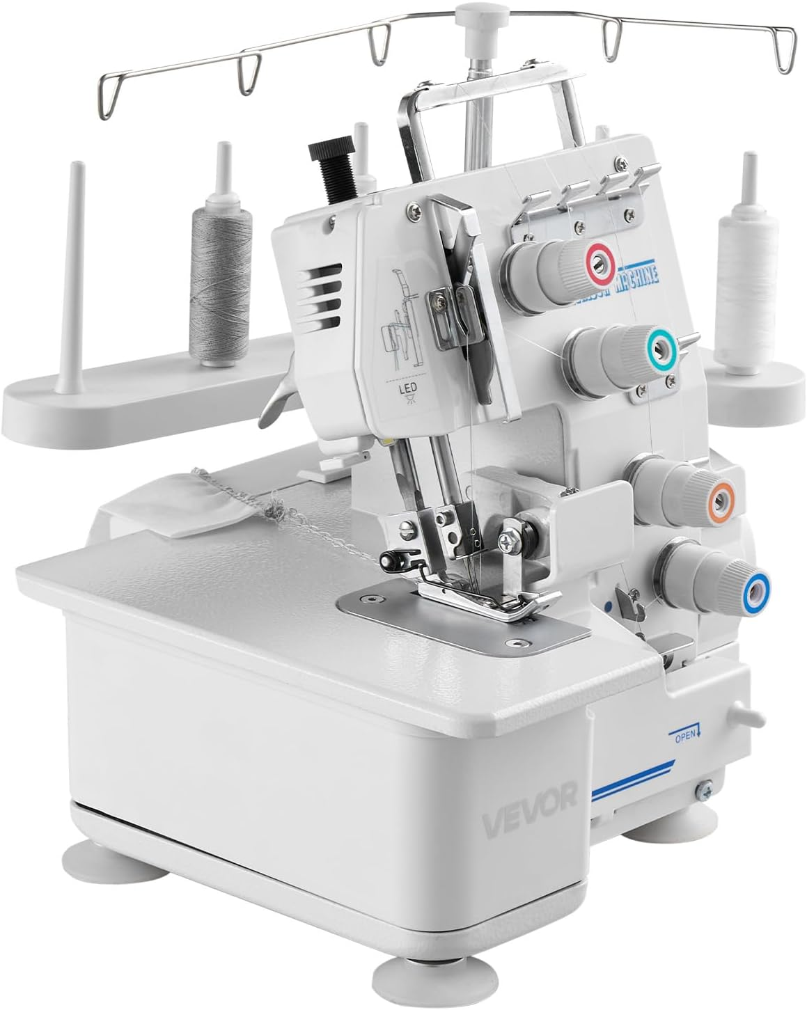 overlock nähmaschine 1250 stiche/min 3 4 faden led metallrahmen profi haushaltsgerät overlock nähmaschine 1250 stiche/min 3 4 faden led metallrahmen profi haushaltsgerät