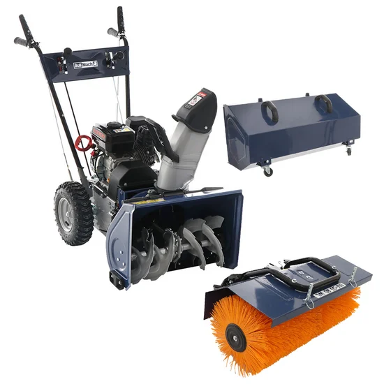 schneefräse benzin 6 ps schnellkupplung mehrzweckgerät kehrmaschine 55cm fräse