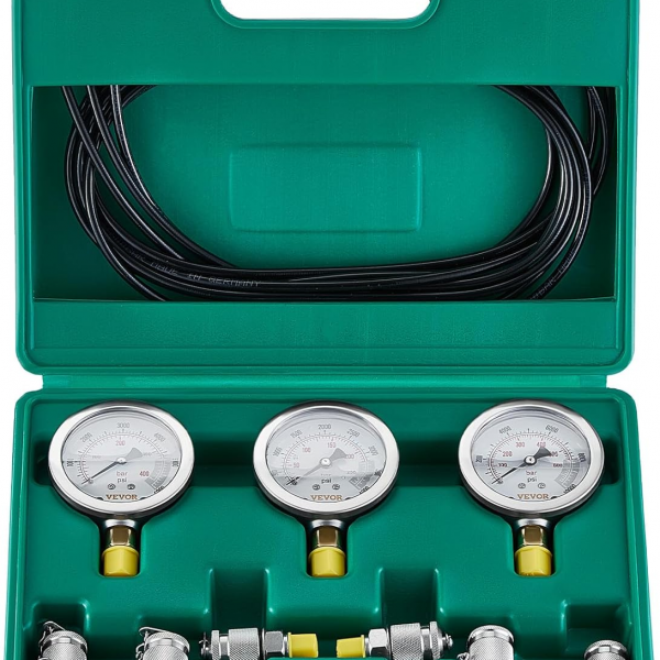 hydraulikdruck testset 250/400/600 bar 3 manometer 6 11 kupplungen 3 schläuche