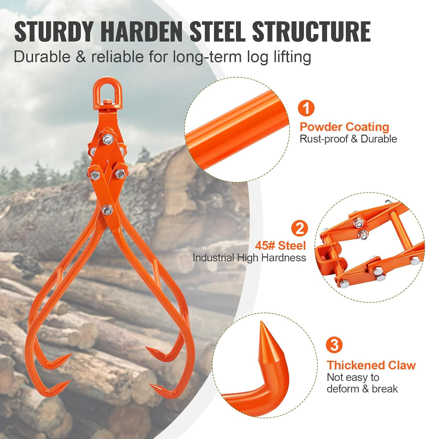 holzkrallenhaken 28″ de | 4 klauen holzgreifer 1000 kg forstzange traktor atv holzkrallenhaken 28″ de | 4 klauen holzgreifer 1000 kg forstzange traktor atv