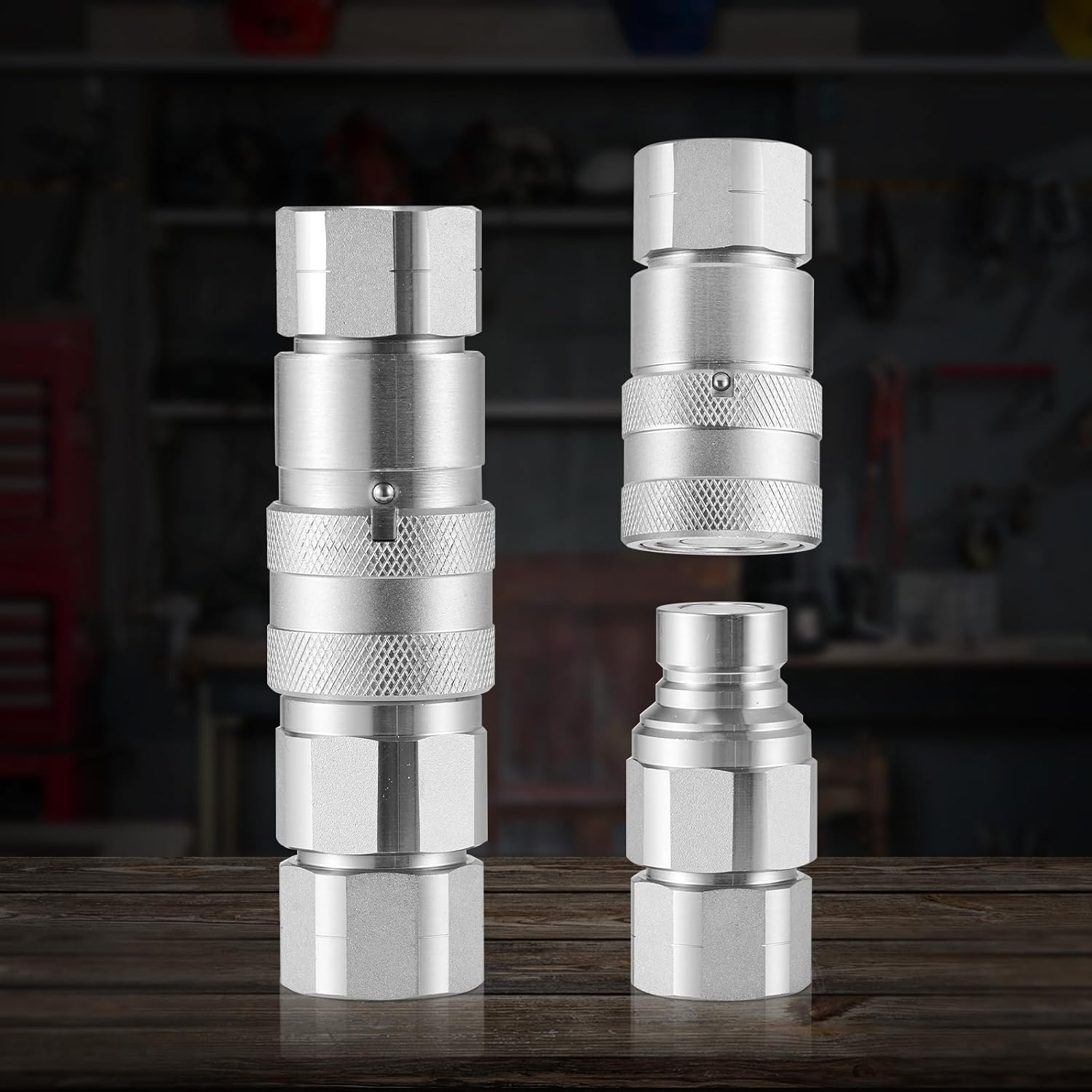 1/2" npt hydraulik flachkupplungen kompaktlader schnellkupplung 4 staubkappen 1/2" npt hydraulik flachkupplungen kompaktlader schnellkupplung 4 staubkappen