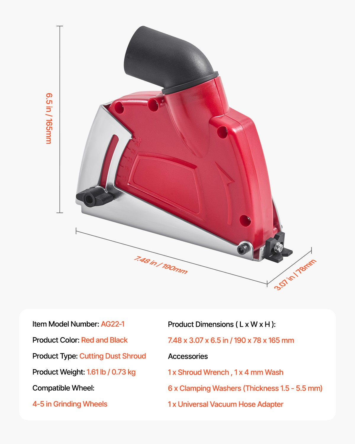 absaughaube winkelschleifer 6 klemmscheiben kompatibel mit 100 125mm rot absaughaube winkelschleifer 6 klemmscheiben kompatibel mit 100 125mm rot