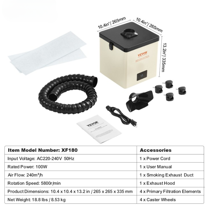 lötrauchabsaugung 100 w 240 m³/h – rauchabsauger für schweißen & löten lötrauchabsaugung 100 w 240 m³/h – rauchabsauger für schweißen & löten