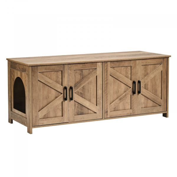 katzenklo schrank holz 119×46×50 cm versteckte katzentoilette