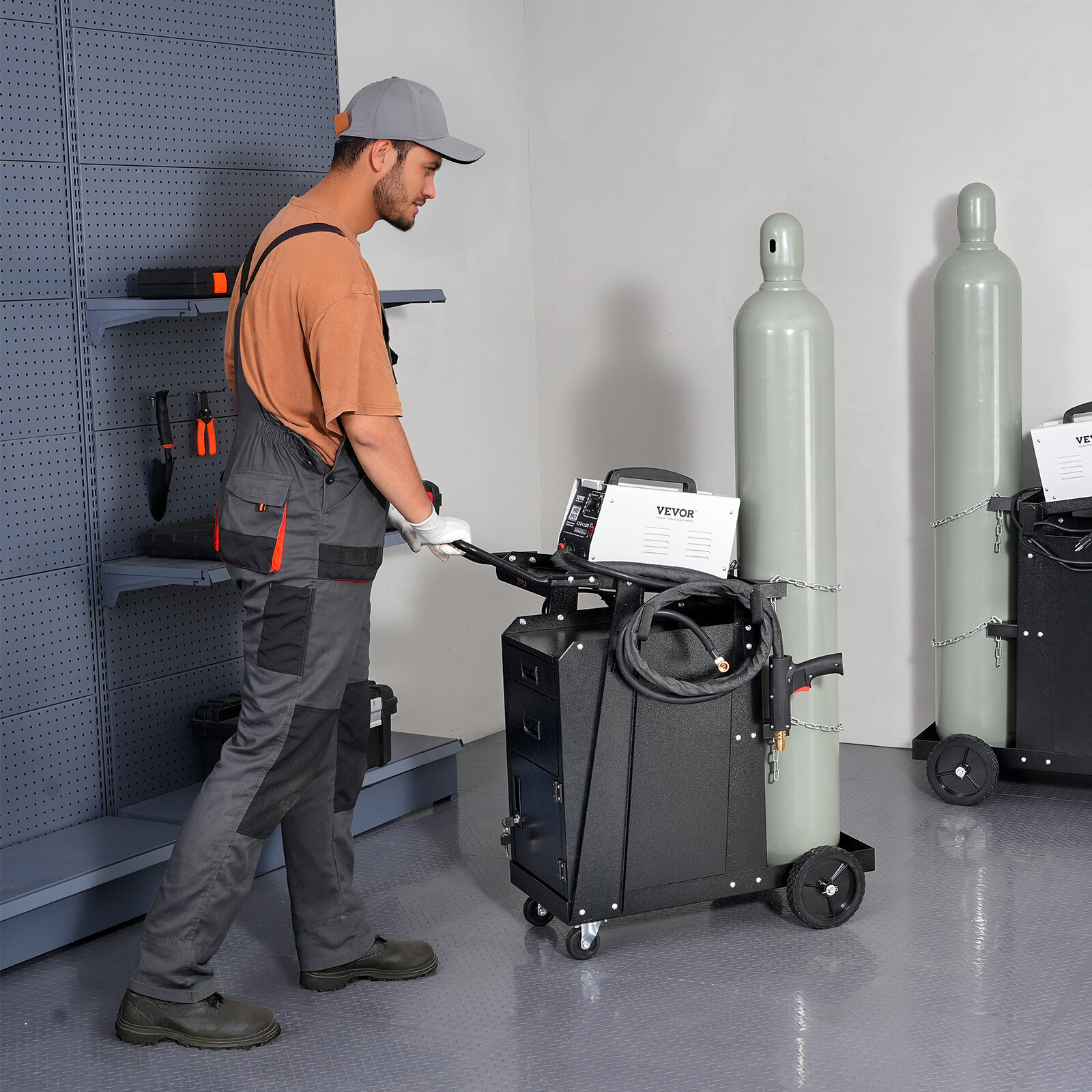 mobiler werkstattwagen schweißerwagen 2 schubladen mit schrank 158 kg mobiler werkstattwagen schweißerwagen 2 schubladen mit schrank 158 kg