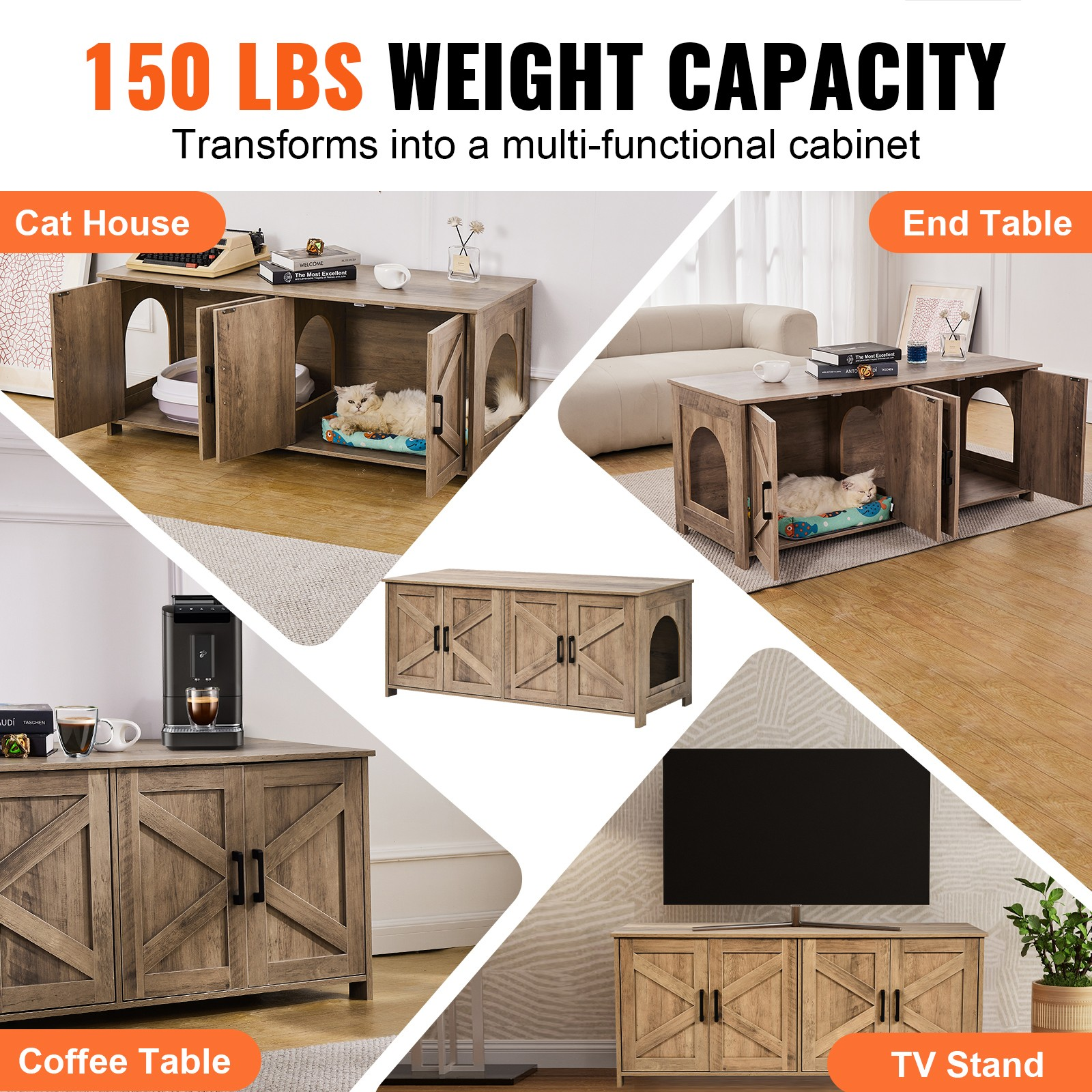 katzenklo schrank holz 119×46×50 cm versteckte katzentoilette katzenklo schrank holz 119×46×50 cm versteckte katzentoilette