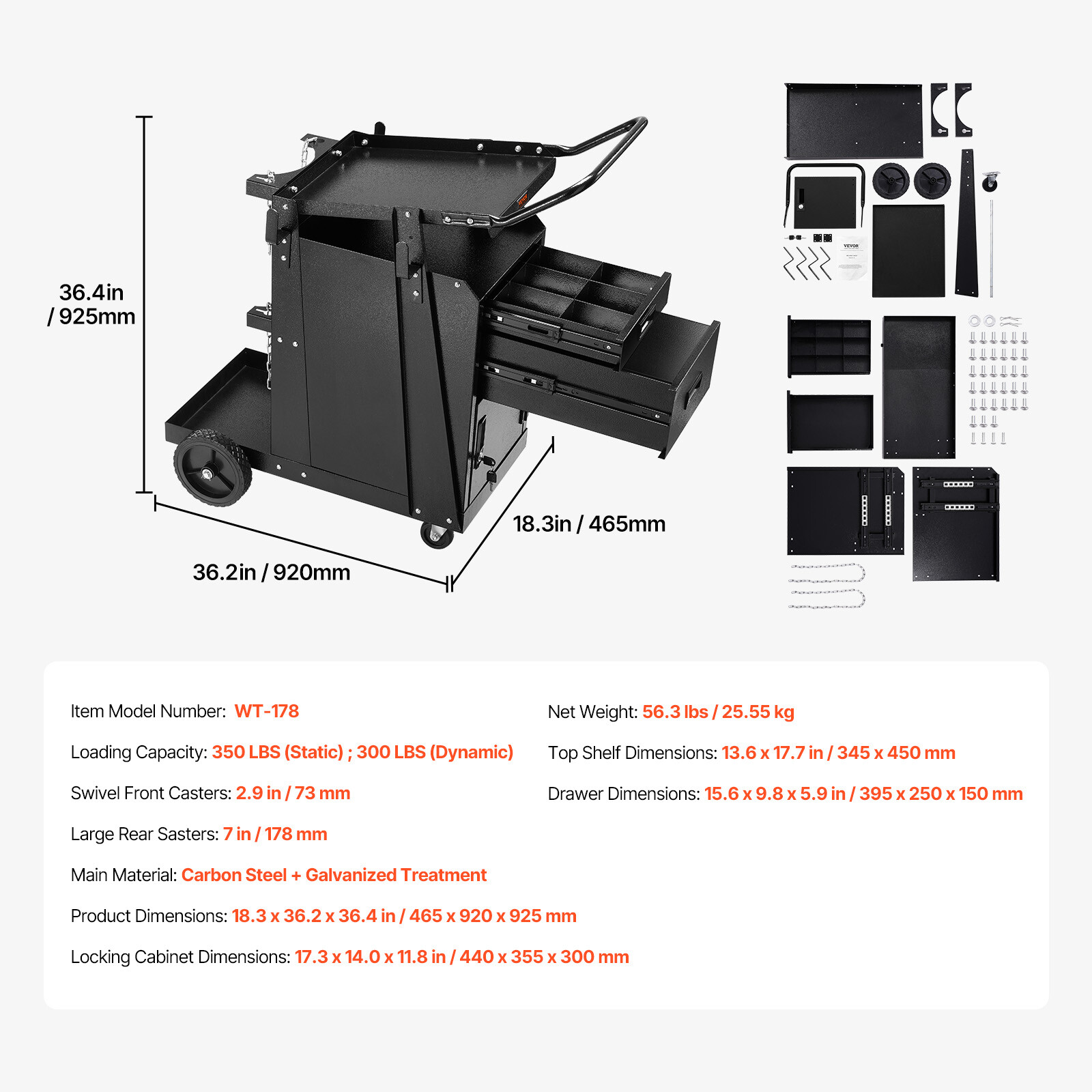 mobiler werkstattwagen schweißerwagen 2 schubladen mit schrank 158 kg mobiler werkstattwagen schweißerwagen 2 schubladen mit schrank 158 kg