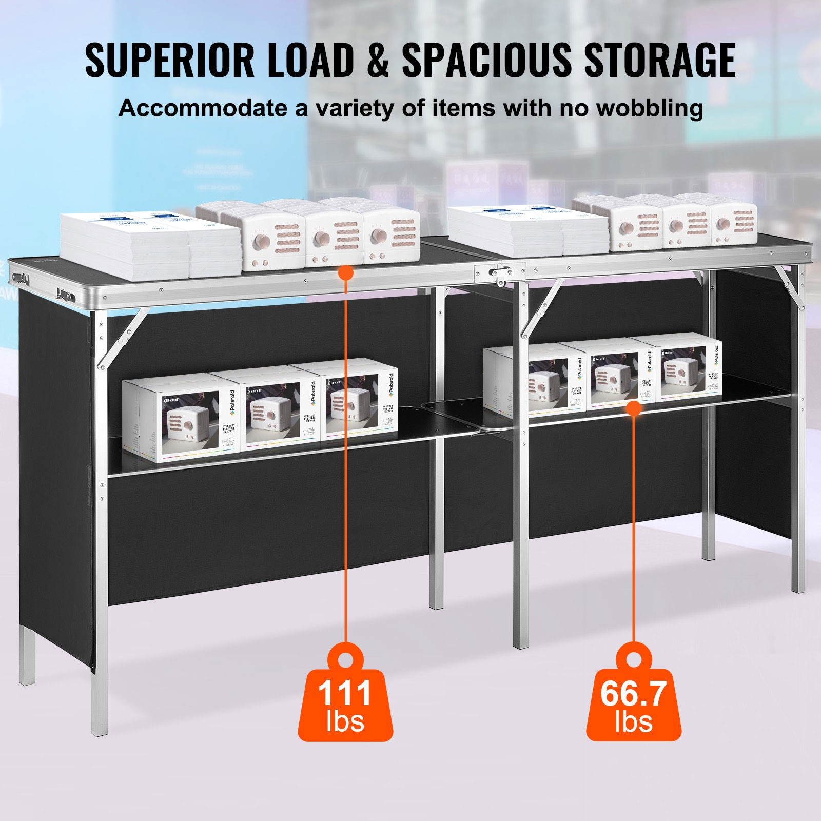 messetheke promotionstand messestand 1980x385x880mm werbetheke klappbar messetheke promotionstand messestand 1980x385x880mm werbetheke klappbar