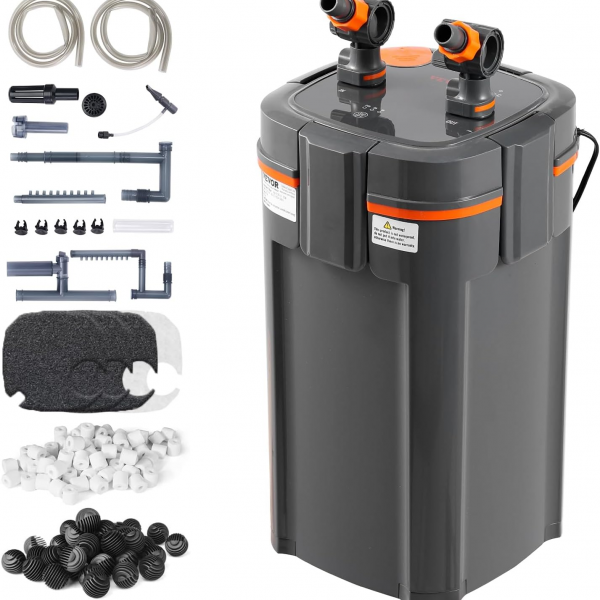 aquarium außenfilter kanisterfilter bis 450 liter 15 w uv c lampe leise